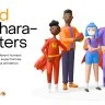 Humans 3d characters